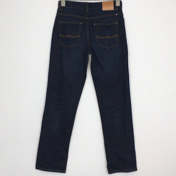 Lucky Brand Jeans Boys 18 Classic Straight Dark Wash Blue Denim High Rise - Picture 4 of 15